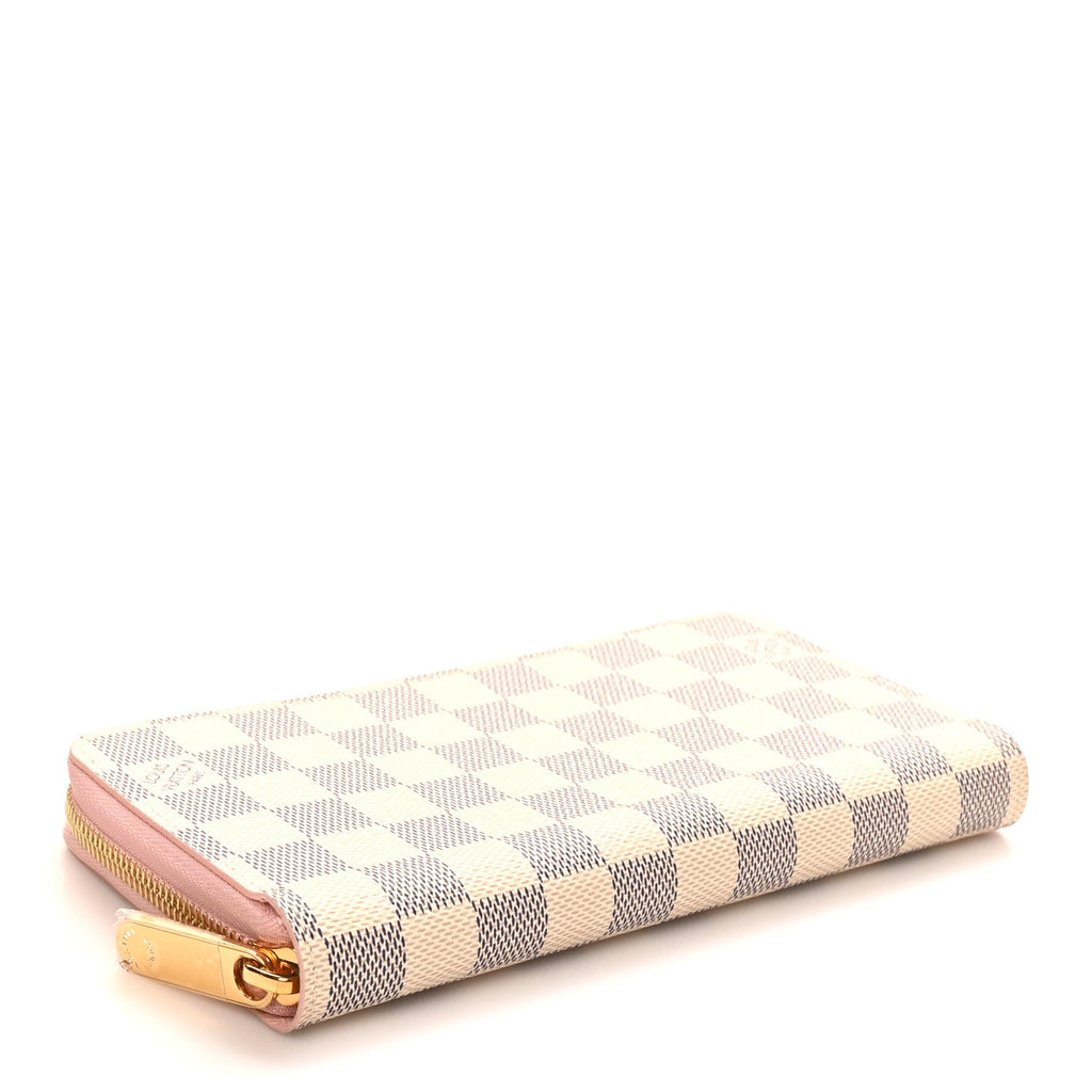 Damier Azur Zippy Wallet Rose Ballerine
