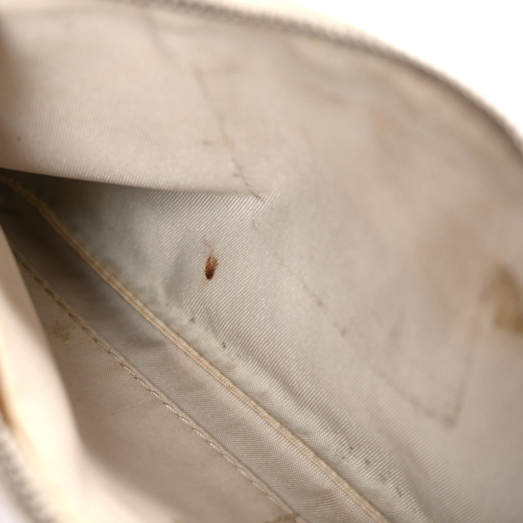 Nylon Travel Ligne Zip Wristlet Beige