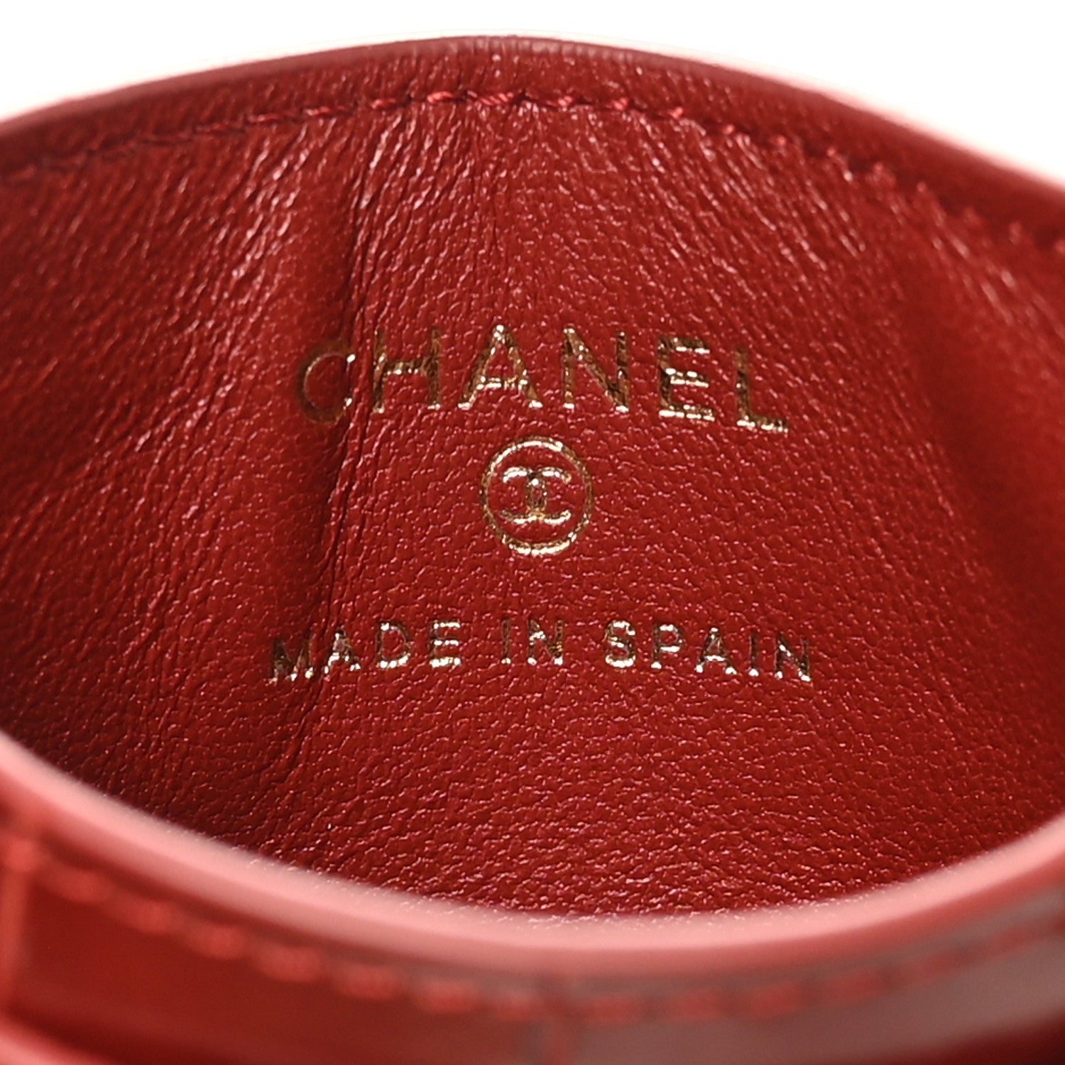 Calfskin Crocodile Embossed Crococo  Holder Burgundy