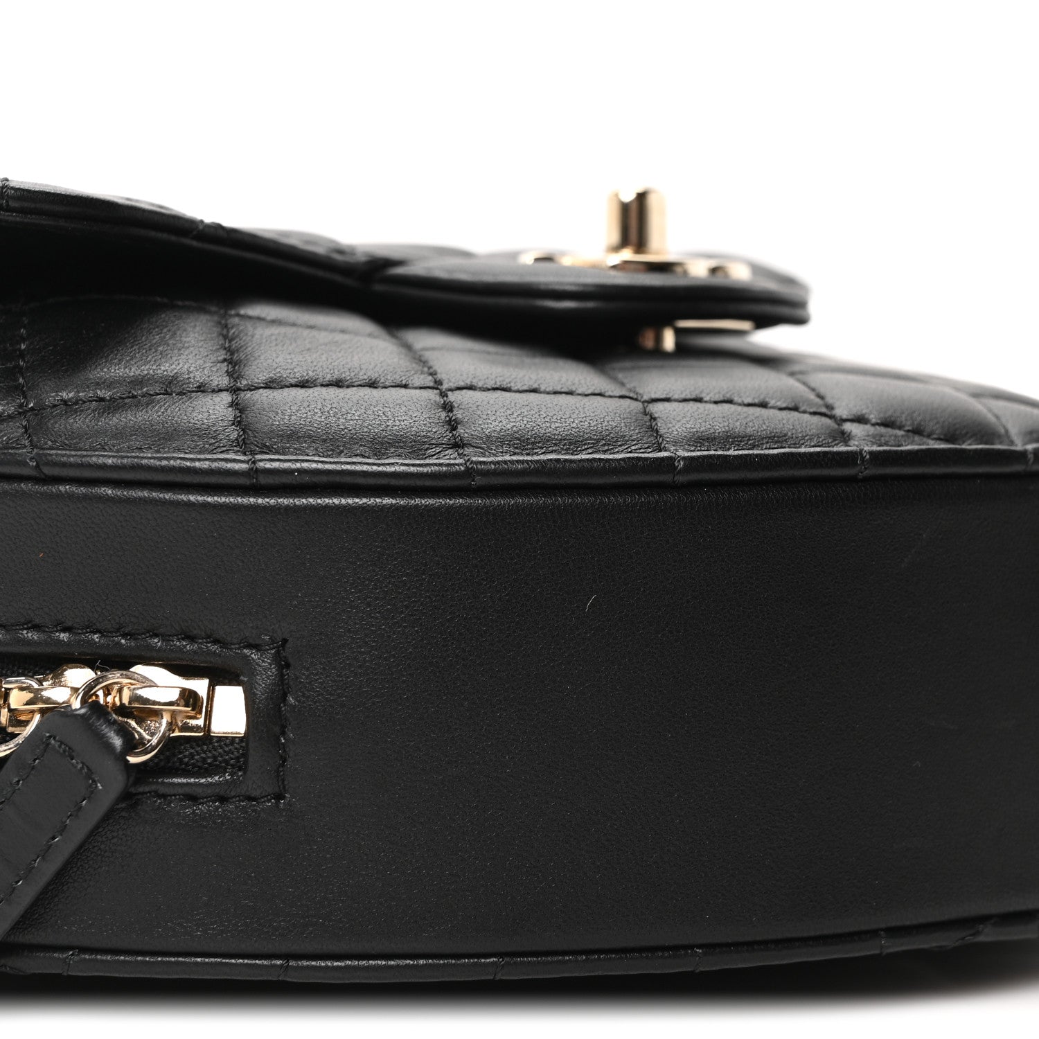 Lambskin Quilted Large CC In Love Heart Bag Black
