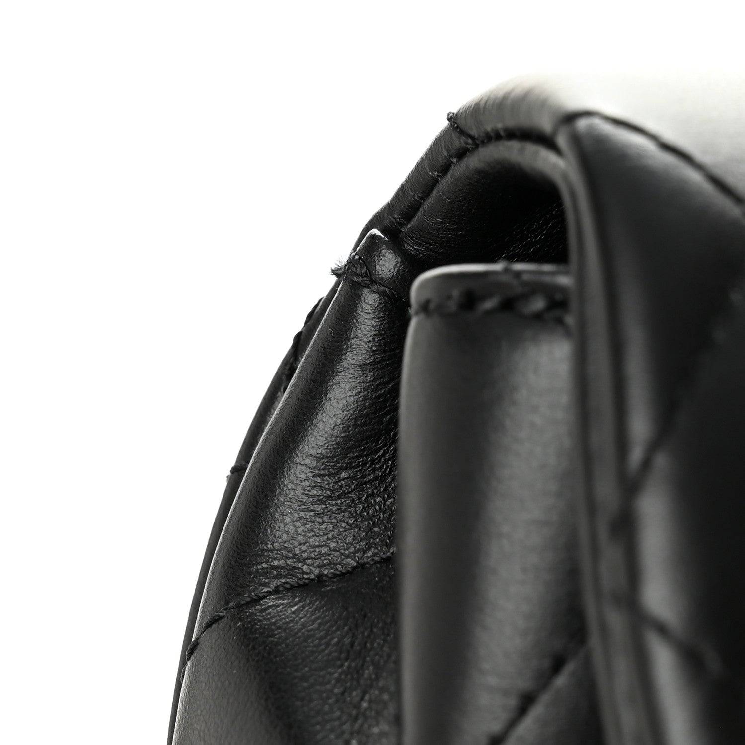 Calfskin Quilted CC Uniform Flap Belt Bag Black