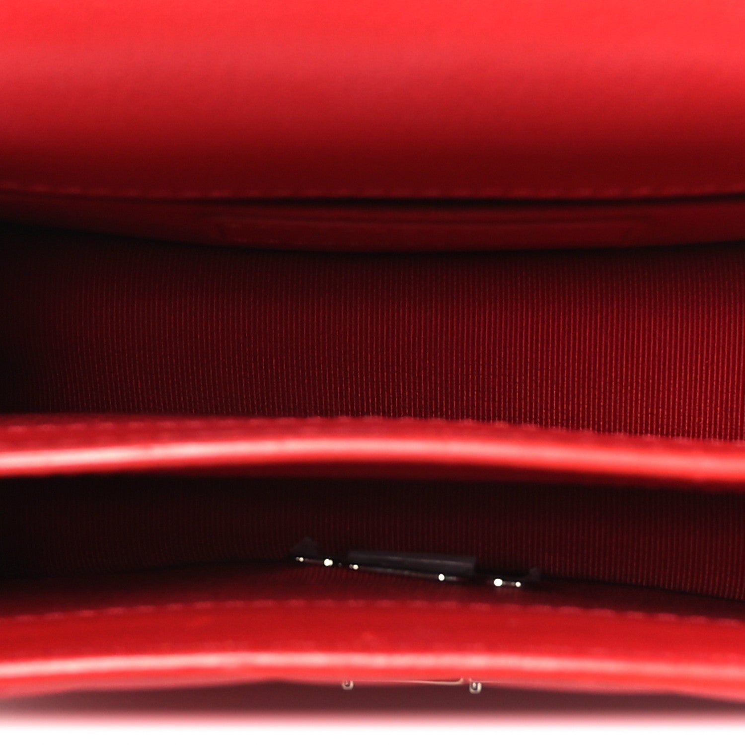Goatskin Quilted Small CC Box Flap Red