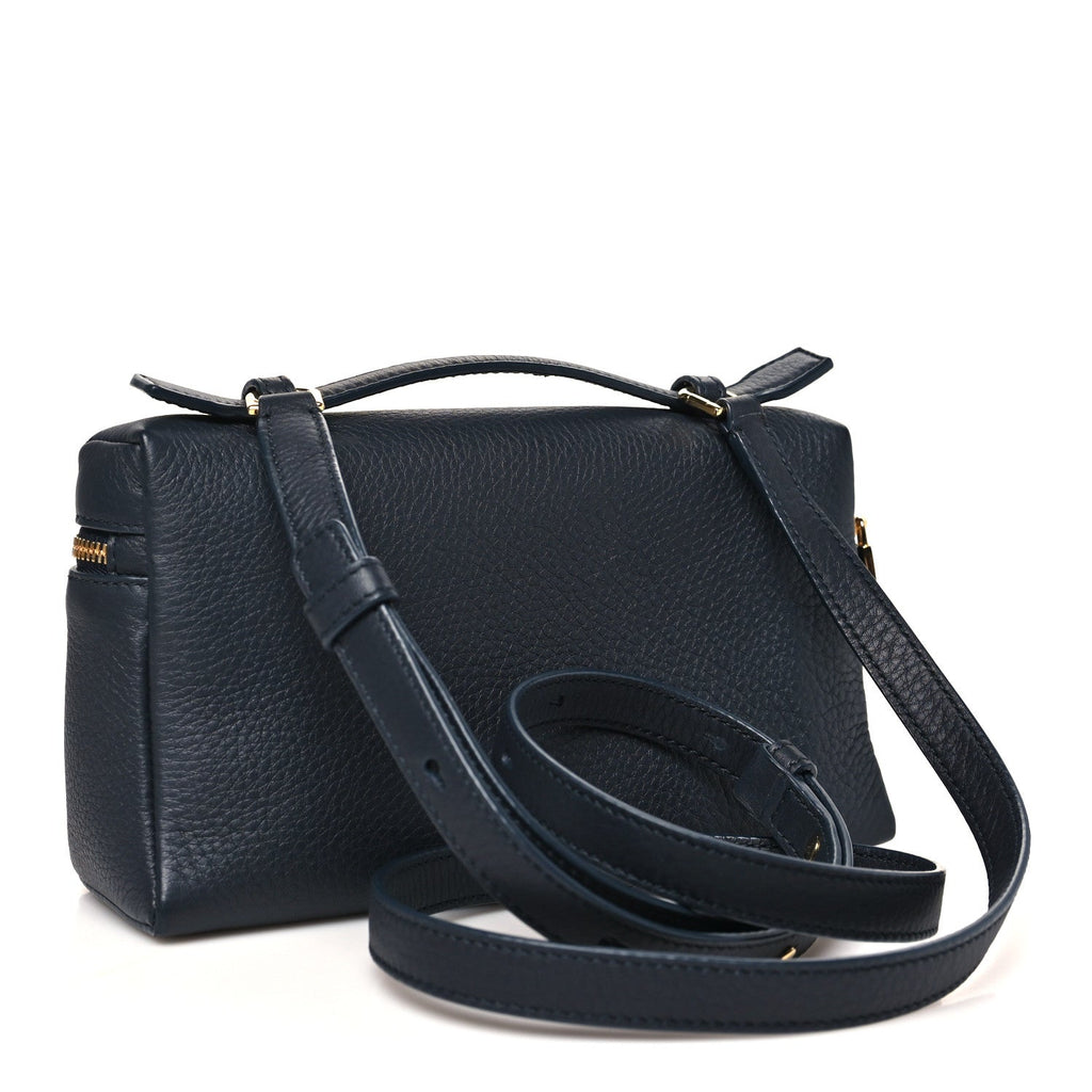 Grained Calfskin L19 Extra Pocket Pouch Navy