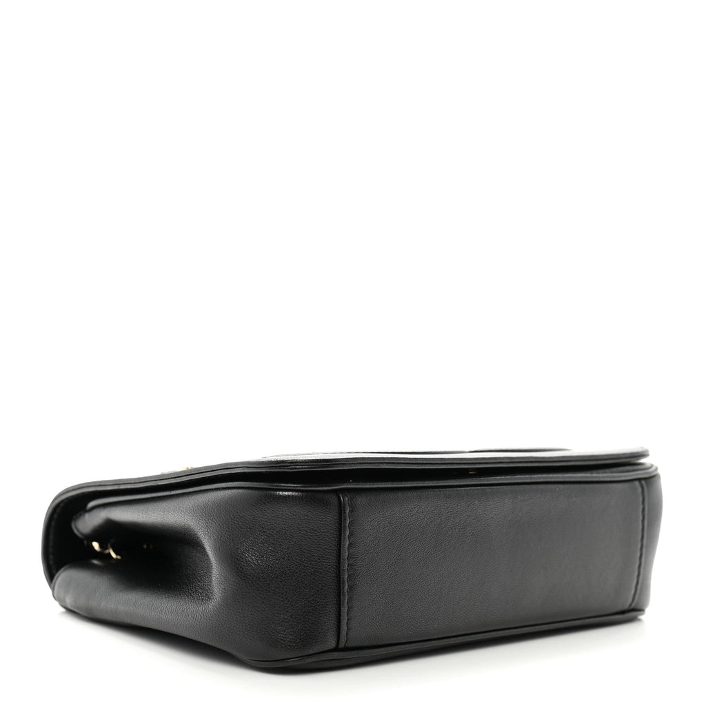 Lambskin CC Mania Flap Bag Black