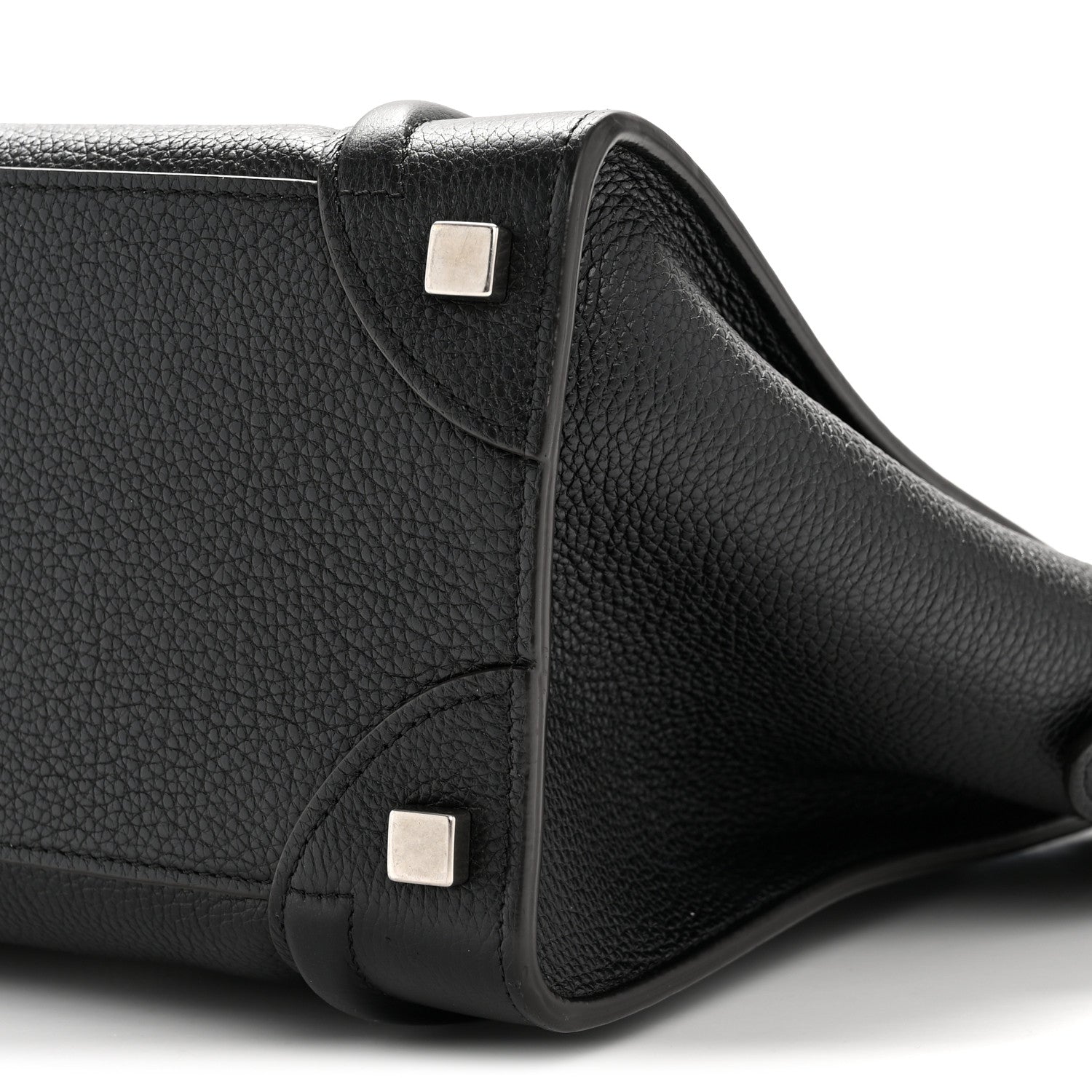 Drummed Calfskin Micro Luggage Black