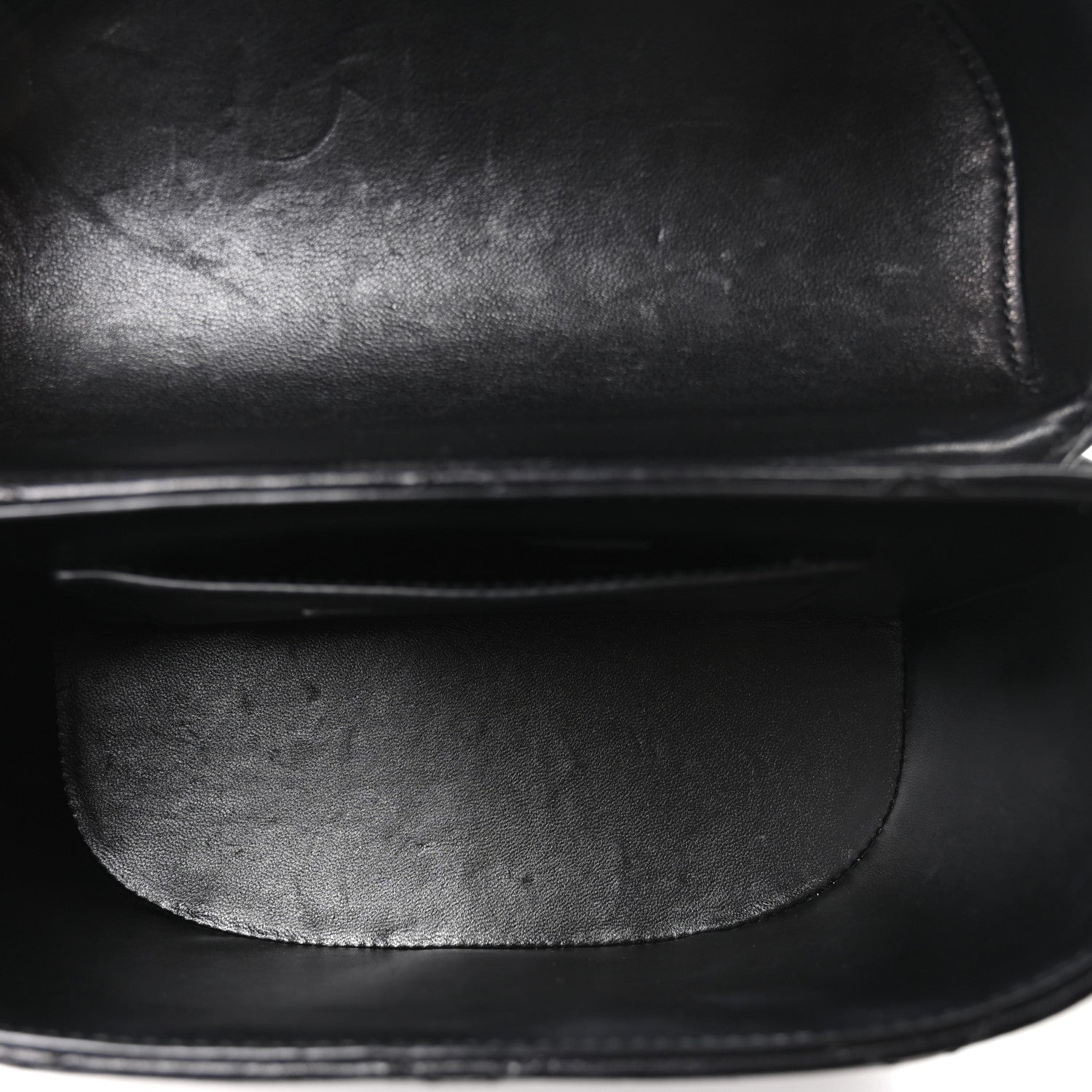 Lambskin Quilted Monogram June Box Bag  Black