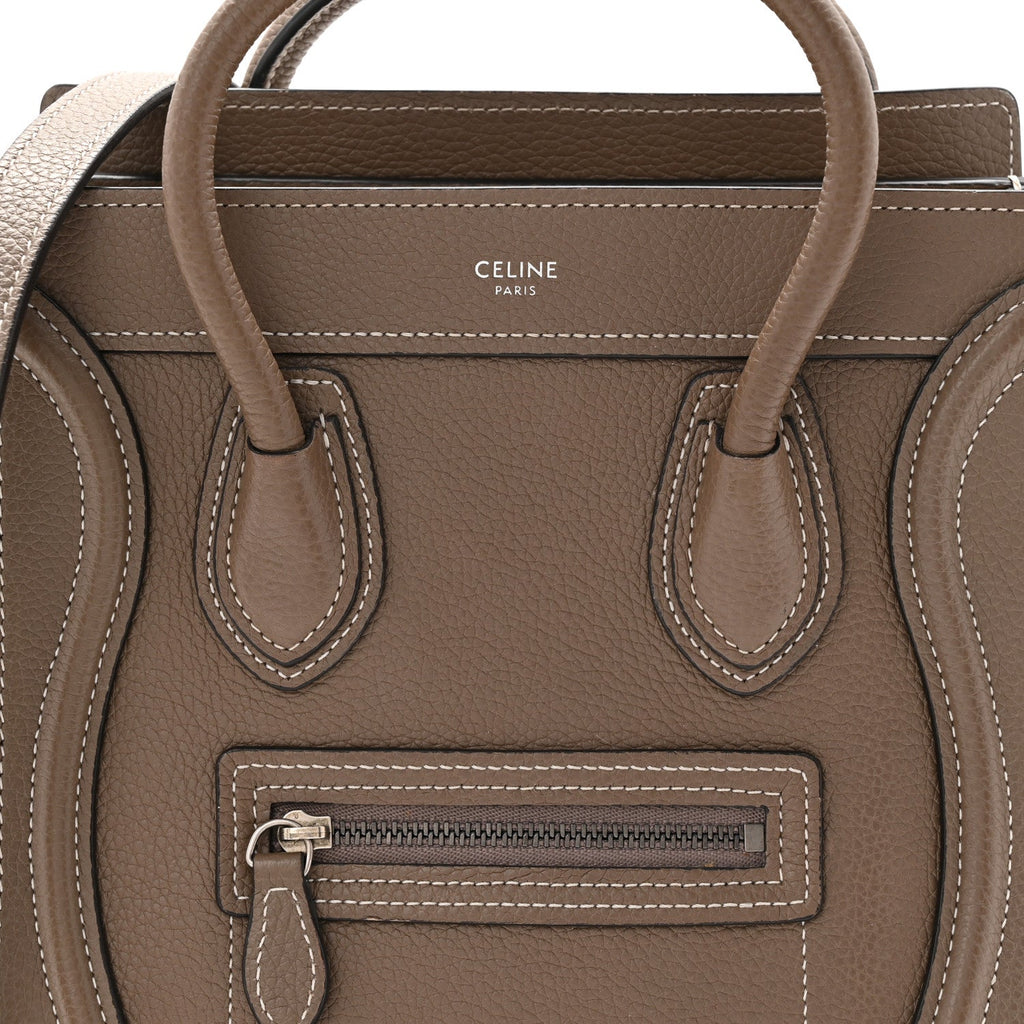 Drummed Calfskin Nano Luggage Souris