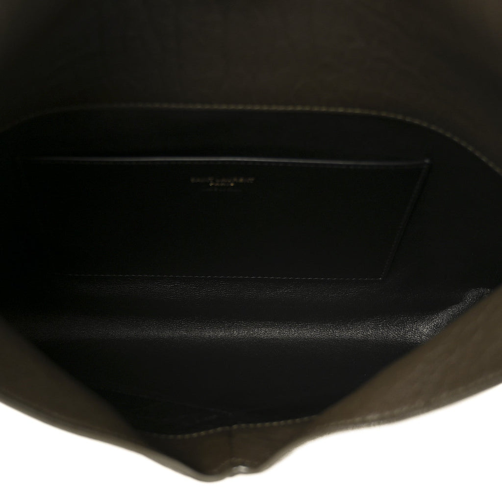 Lambskin Large Cassandre Envelope Pouch Light Musk