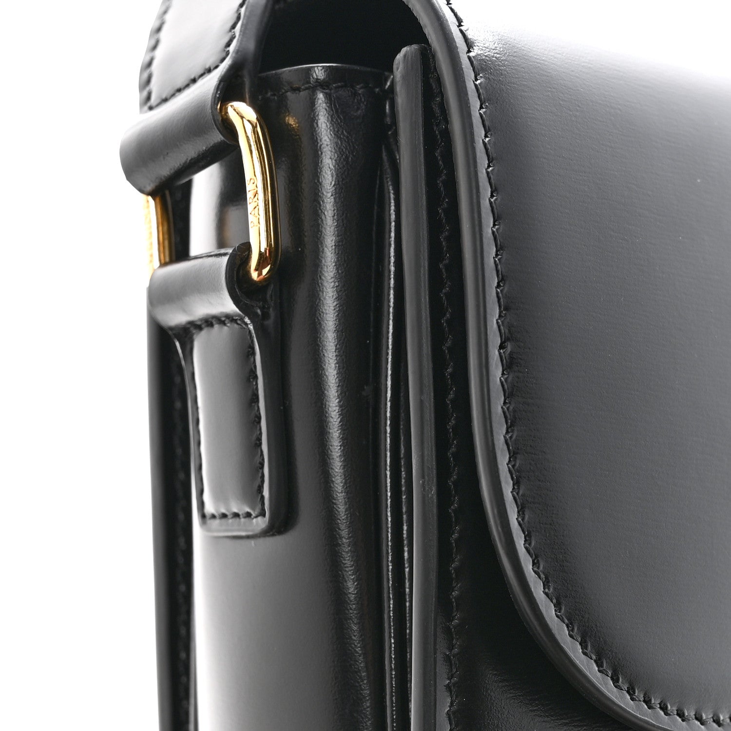 Shiny Calfskin Medium Triomphe Black
