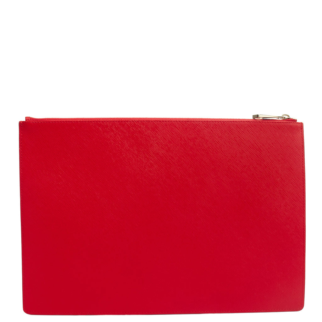 Givenchy Clutch Zip Pouch in Red, Box Calfskin