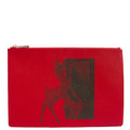 Givenchy Clutch Zip Pouch in Red, Box Calfskin