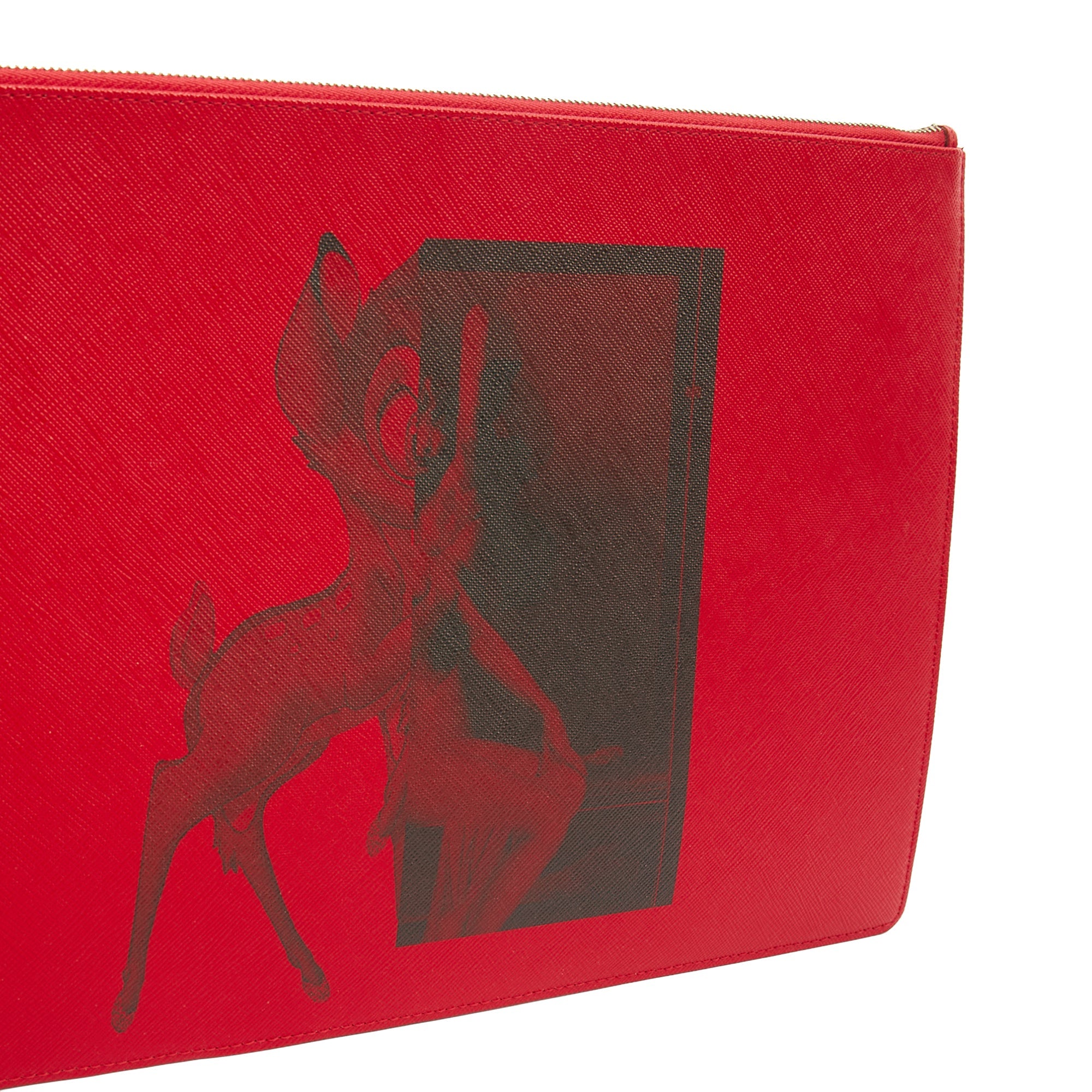 Givenchy Clutch Zip Pouch in Red, Box Calfskin