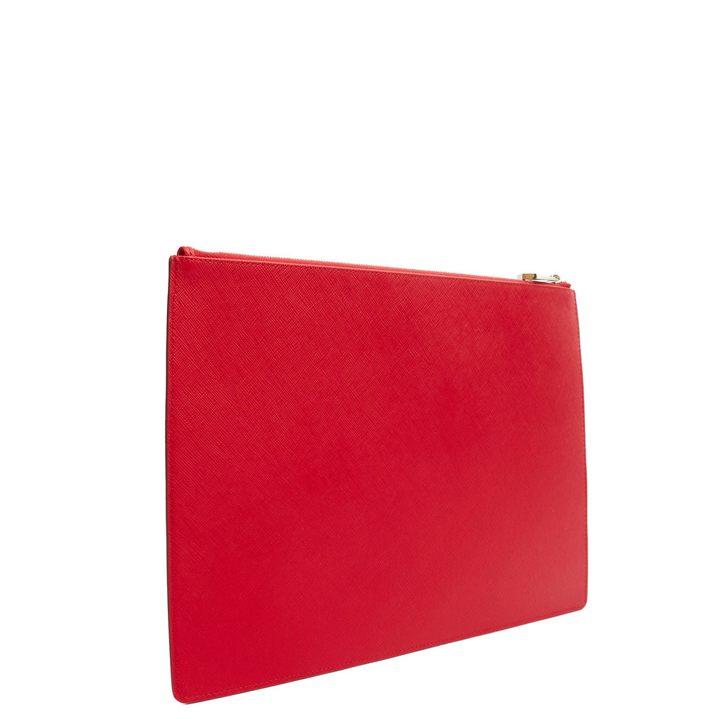 Givenchy Clutch Zip Pouch in Red, Box Calfskin