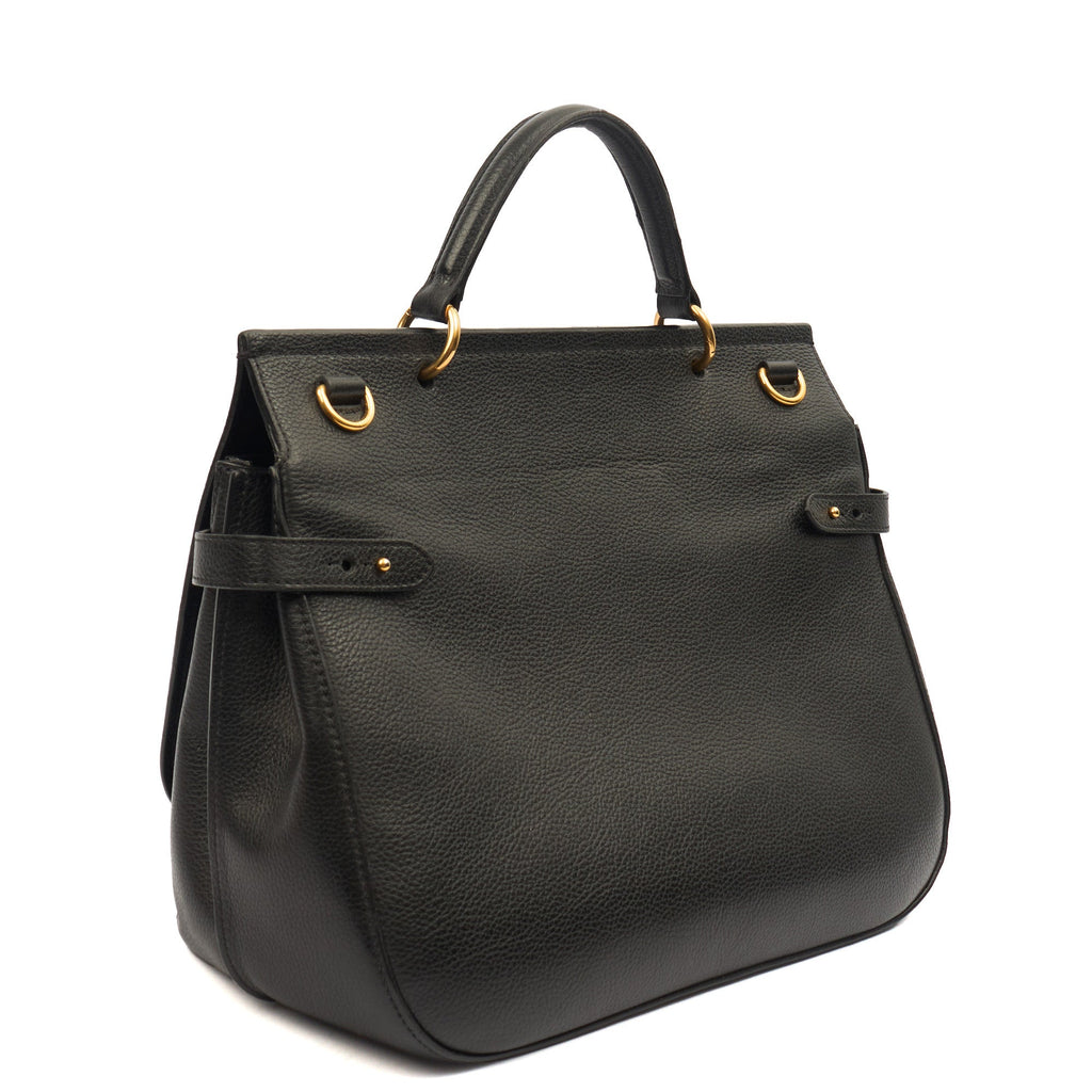 Mulberry Tote Amberley in Black, Calfskin Leather