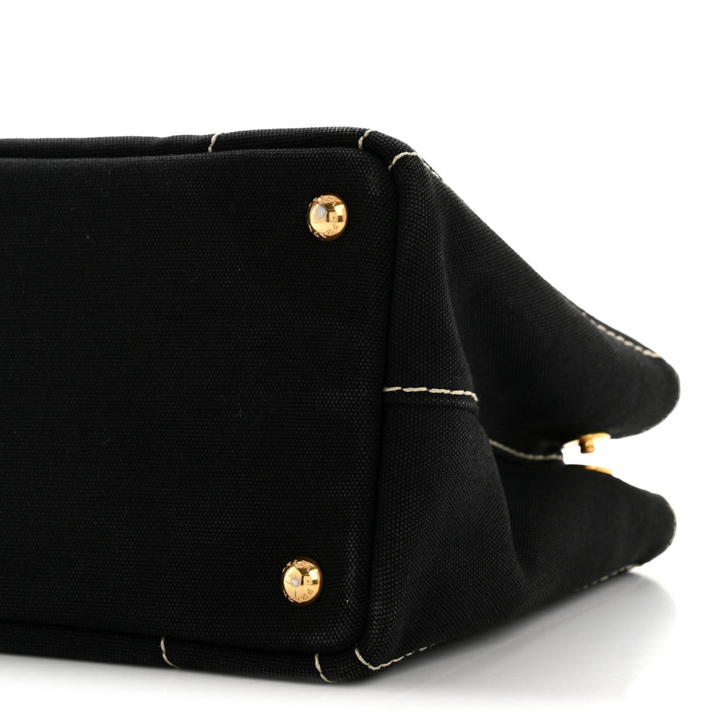 Canapa Small Logo Tote Black Talco