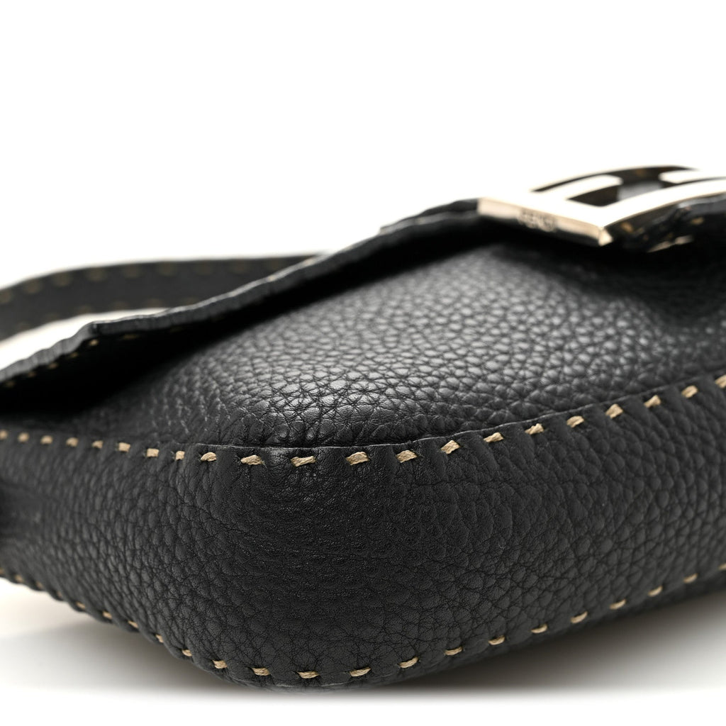 Calfskin Romano Selleria Baguette Black