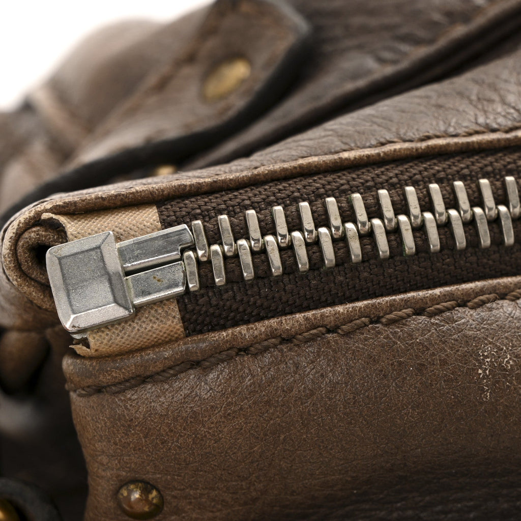 Calfskin Medium Paddington Satchel Chocolate