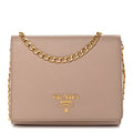 Saffiano Chain Crossbody Bag Cipria