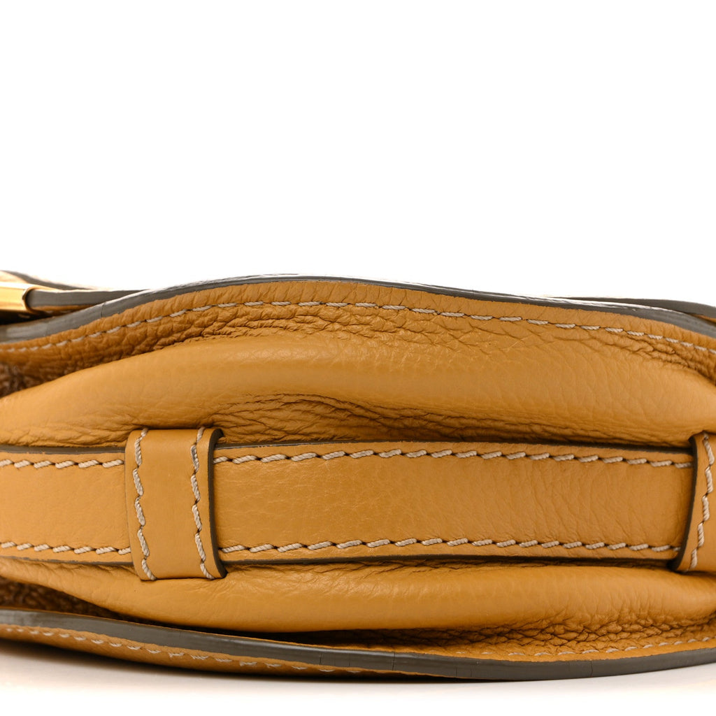 Calfskin Mini Marcie Round Crossbody Bag Dusty Yellow