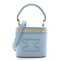Smooth Calfskin Cuir Triomphe Mini Vanity Case California Blue