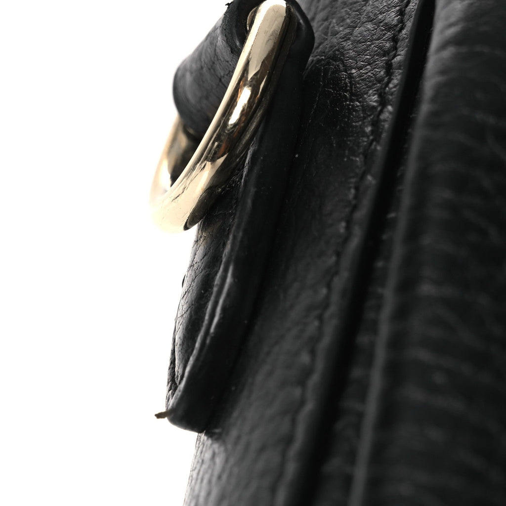 Dollar Calfskin Interlocking G Crossbody Bag Black