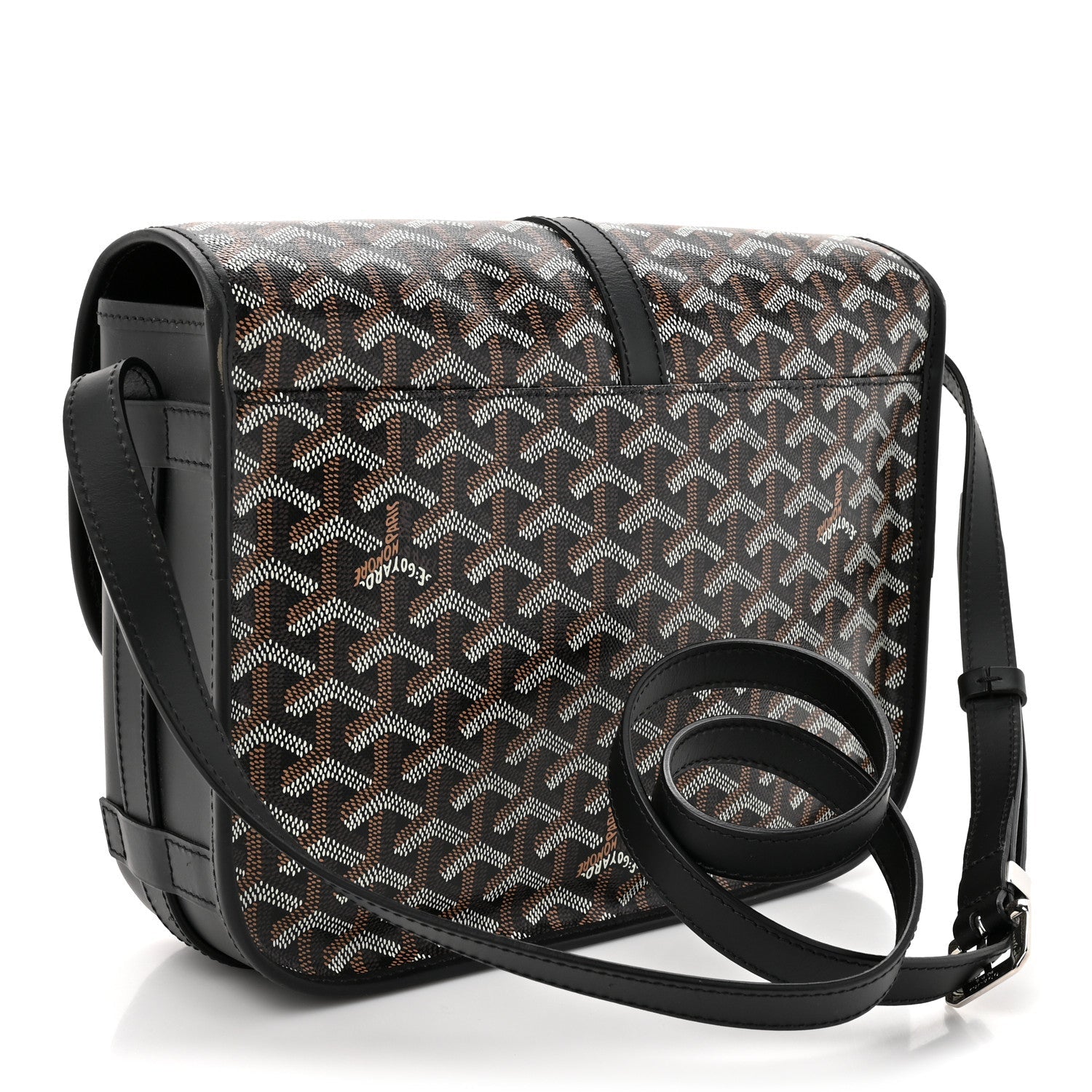 Goyardine Belvedere II MM Messenger Bag Black