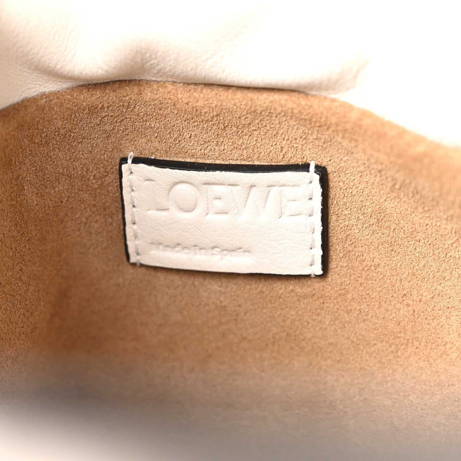 Calfskin Mini Flamenco Knot Clutch Soft White