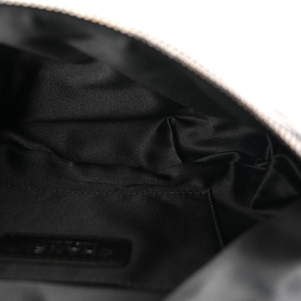 Lambskin Quilted Banane Waist Bag Fanny Pack Black