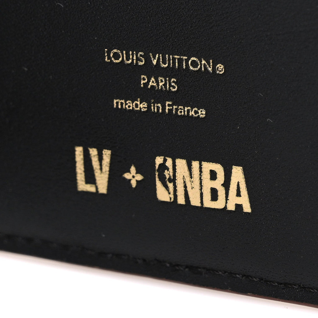X NBA Grained Calfskin Monogram Pocket Organizer Brick Orange