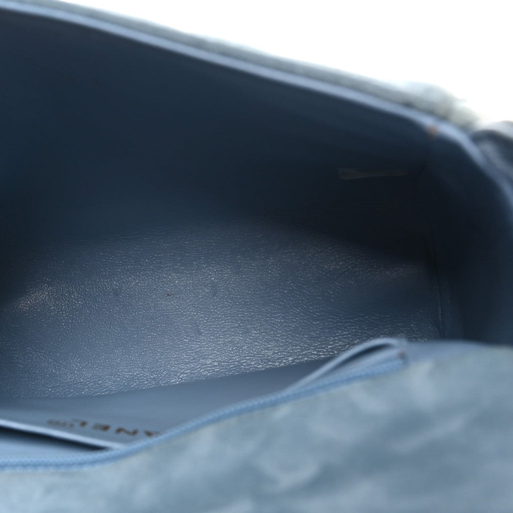 Suede Small Messenger Flap Light Blue
