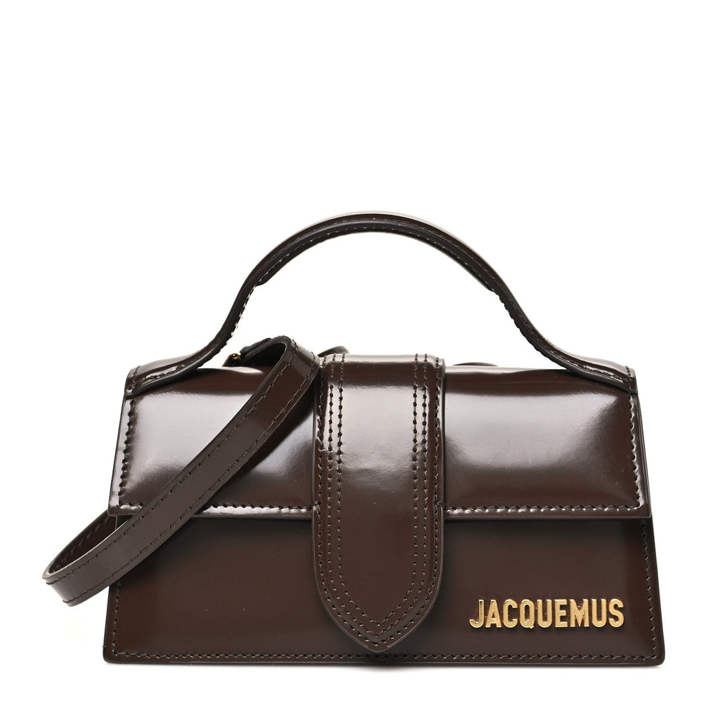 Glazed Calfskin Le Bambino Dark Brown