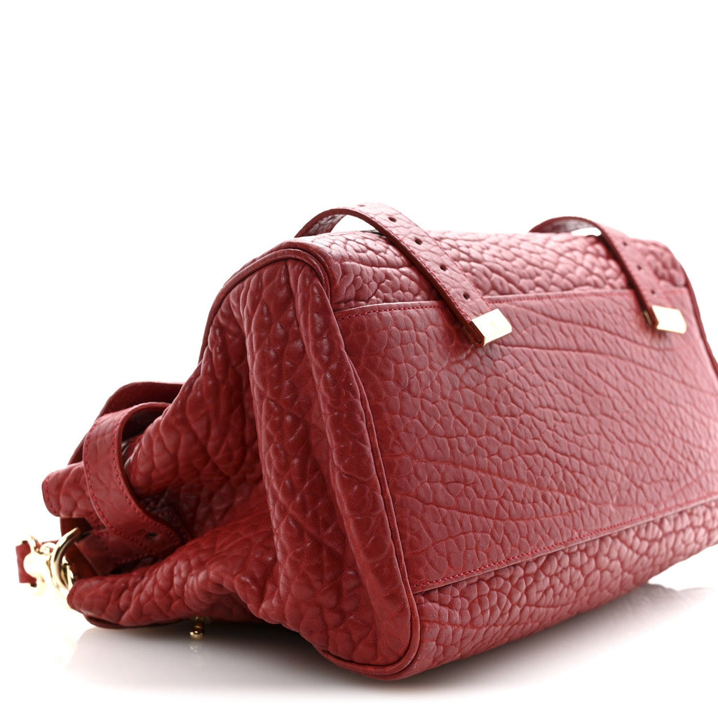 Shrunken Calfskin Medium Alexa Red