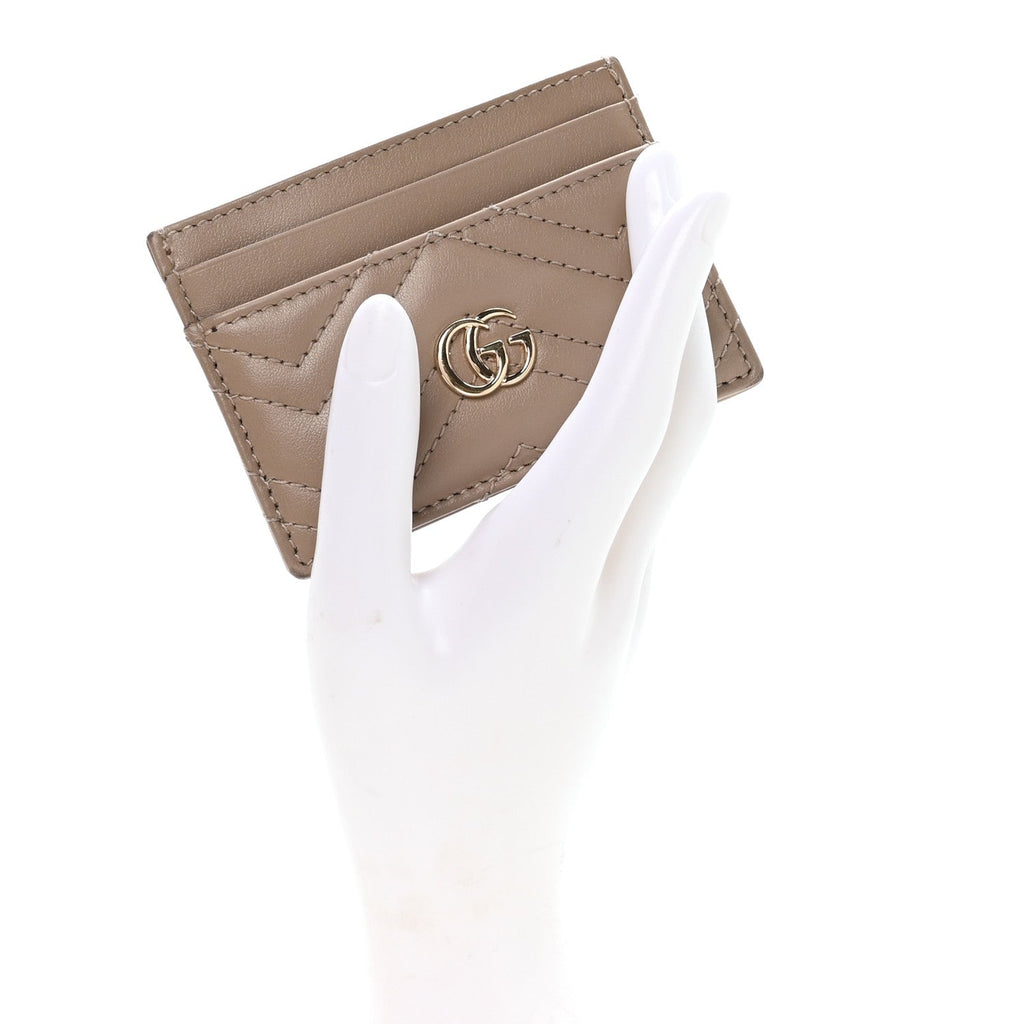 Calfskin Matelasse GG Marmont  Holder Porcelain Rose