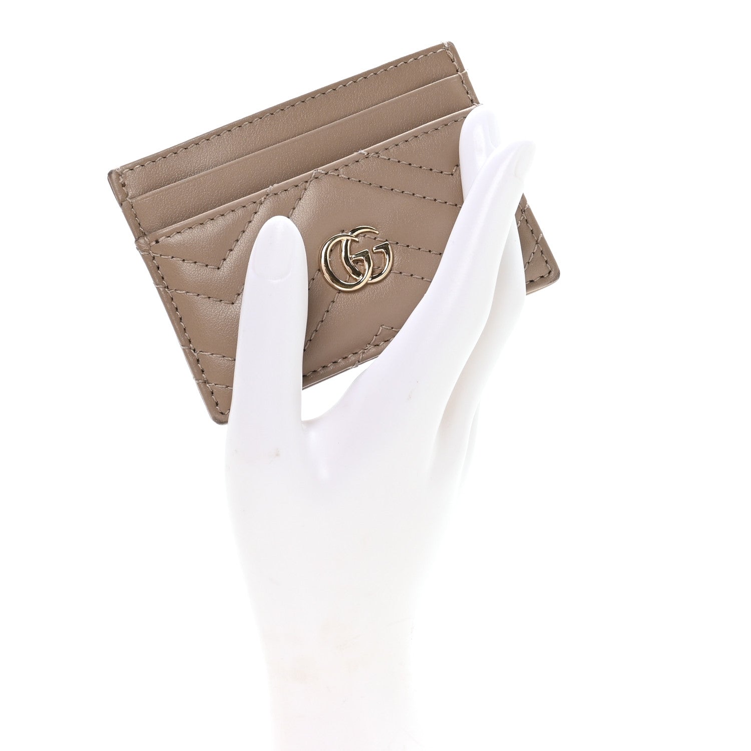 Calfskin Matelasse GG Marmont  Holder Porcelain Rose