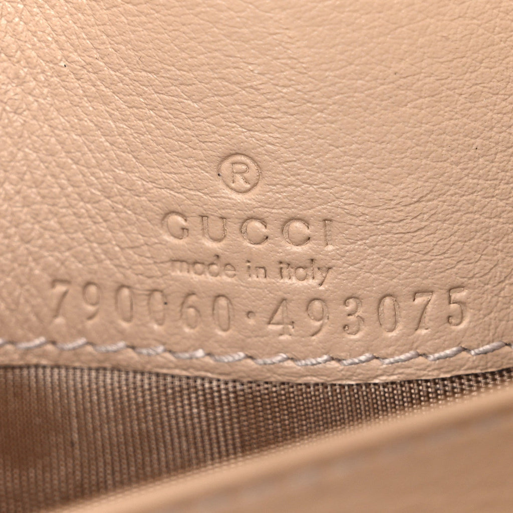 GG Supreme Monogram Bi-Color Mini GG Marmont Chain Wallet Souffle Rose Beige Ebony