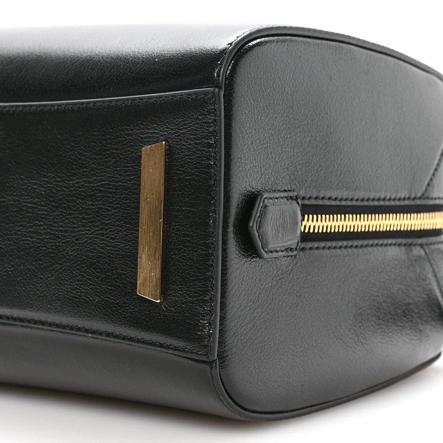 Tumbled Buffalo Mini Antigona Cube Bag Black