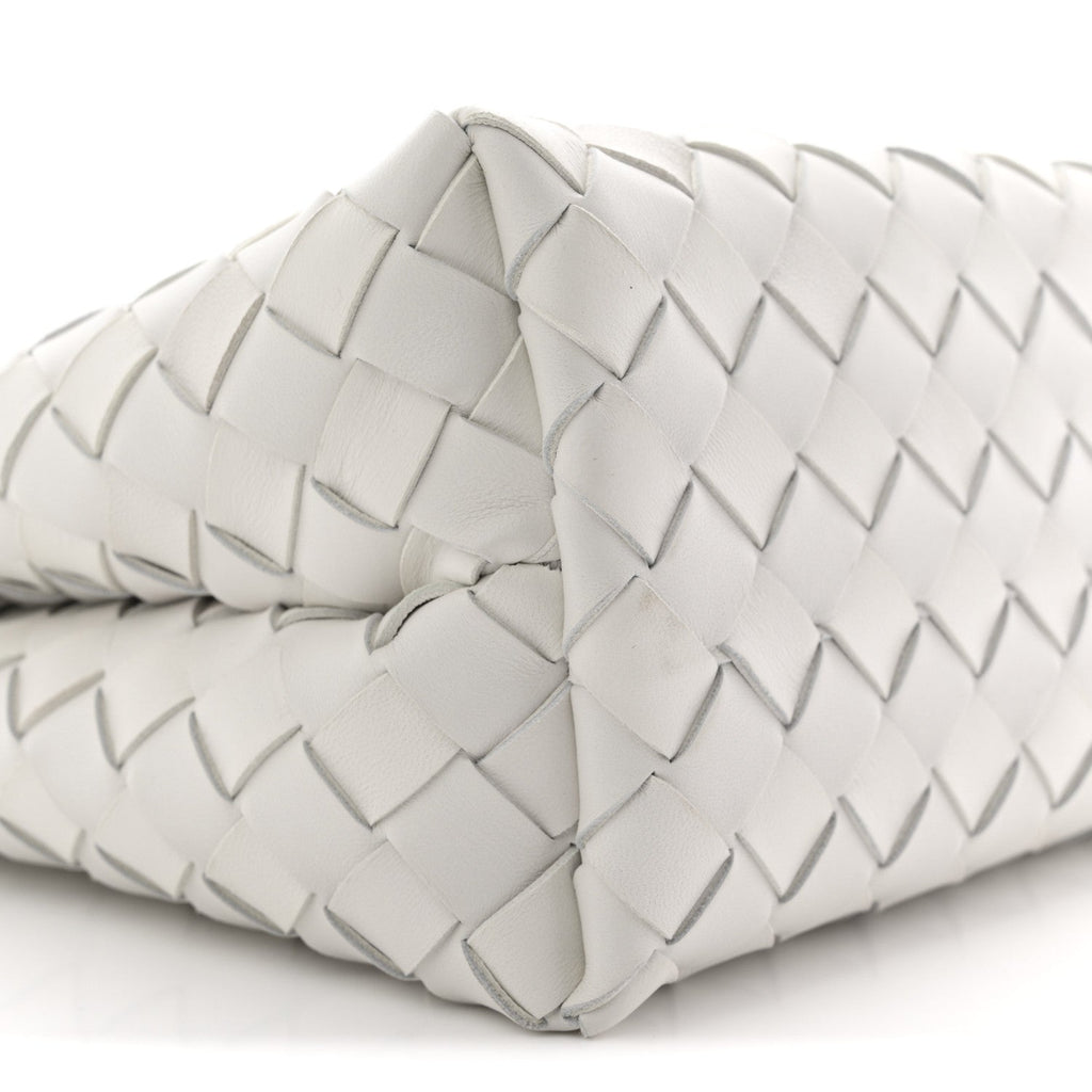 Nappa Intrecciato Small Andiamo Shoulder Bag White