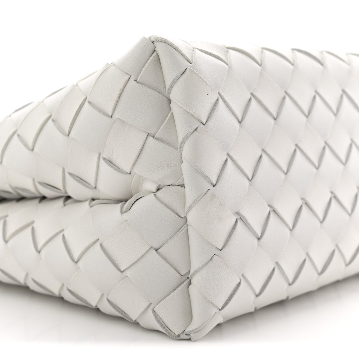Nappa Intrecciato Small Andiamo Shoulder Bag White