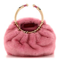Mink Fur Clutch Pink
