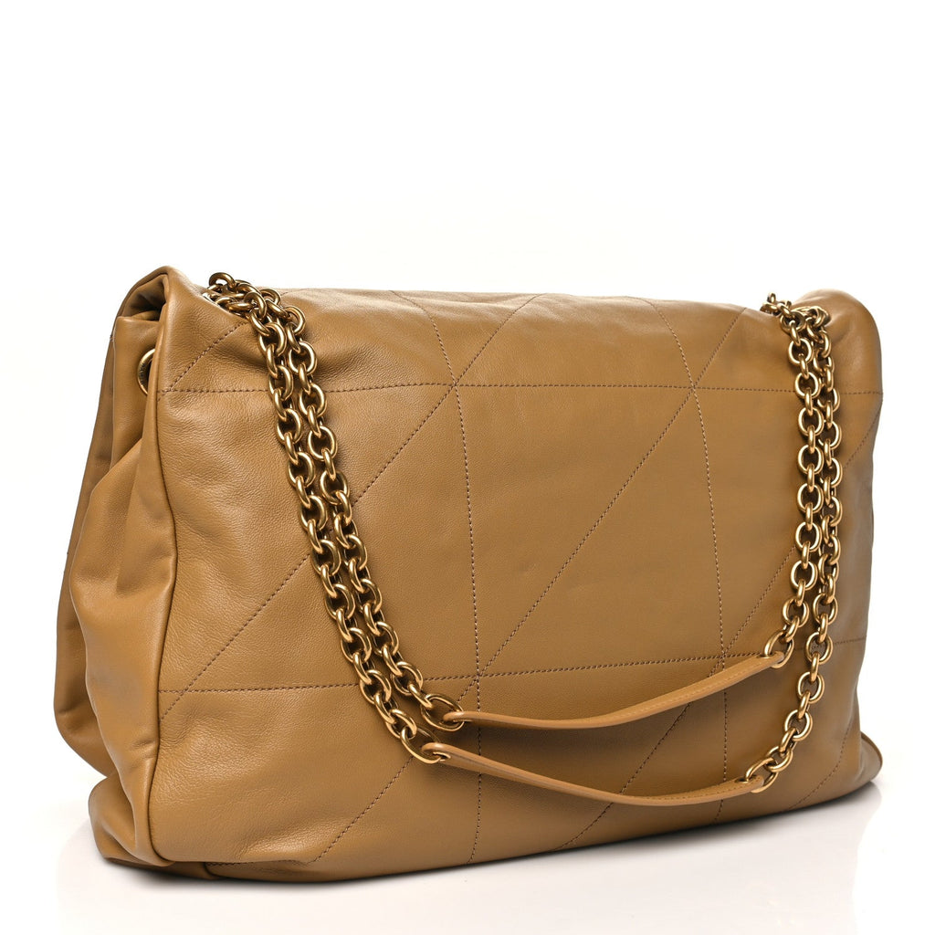 Lambskin Matelasse Monogram Large Jamie 4.3 Tabac Brown
