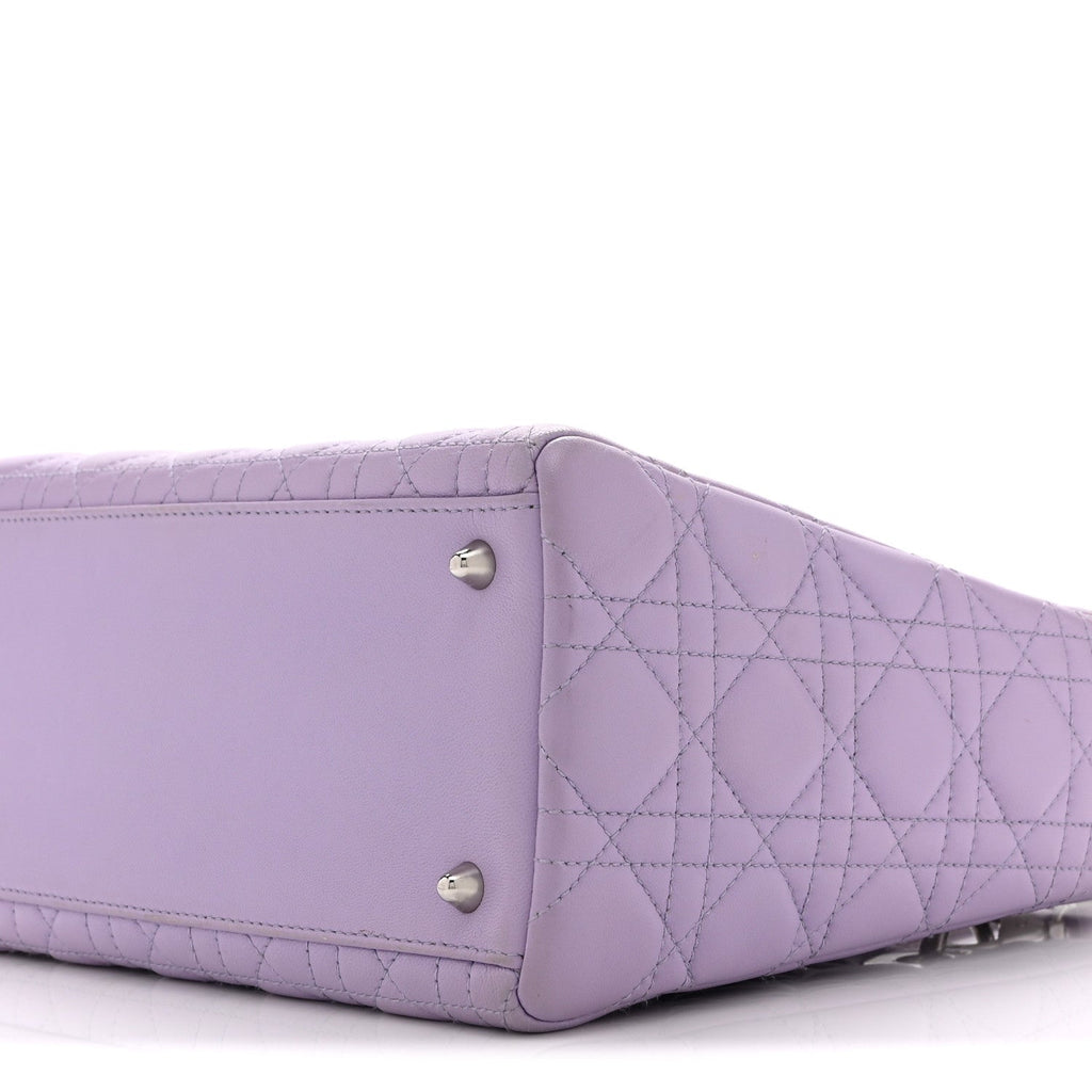 Lambskin Cannage Medium Lady Dior Purple