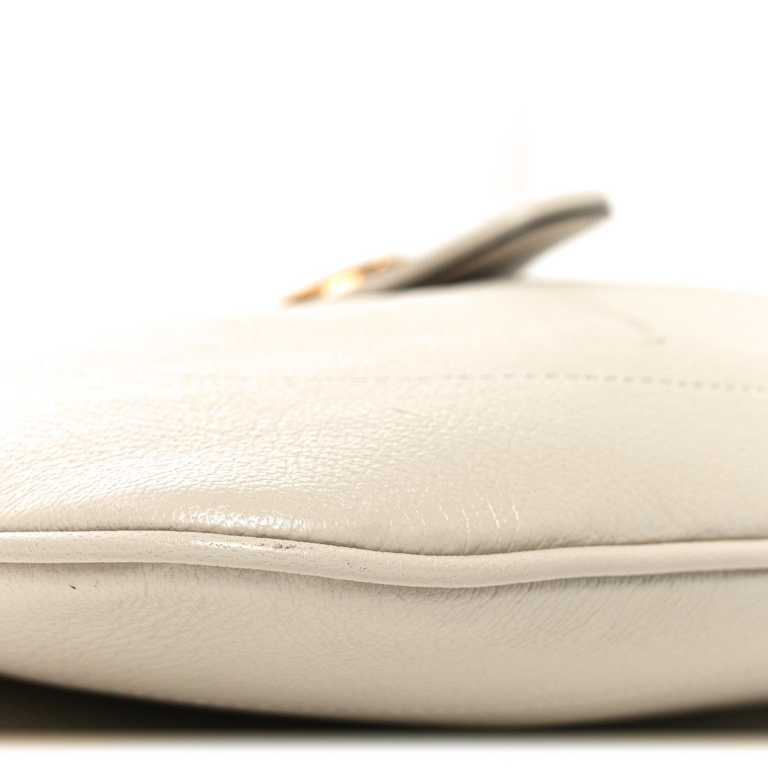 Goatskin Medium Aphrodite Shoulder Bag Mystic White