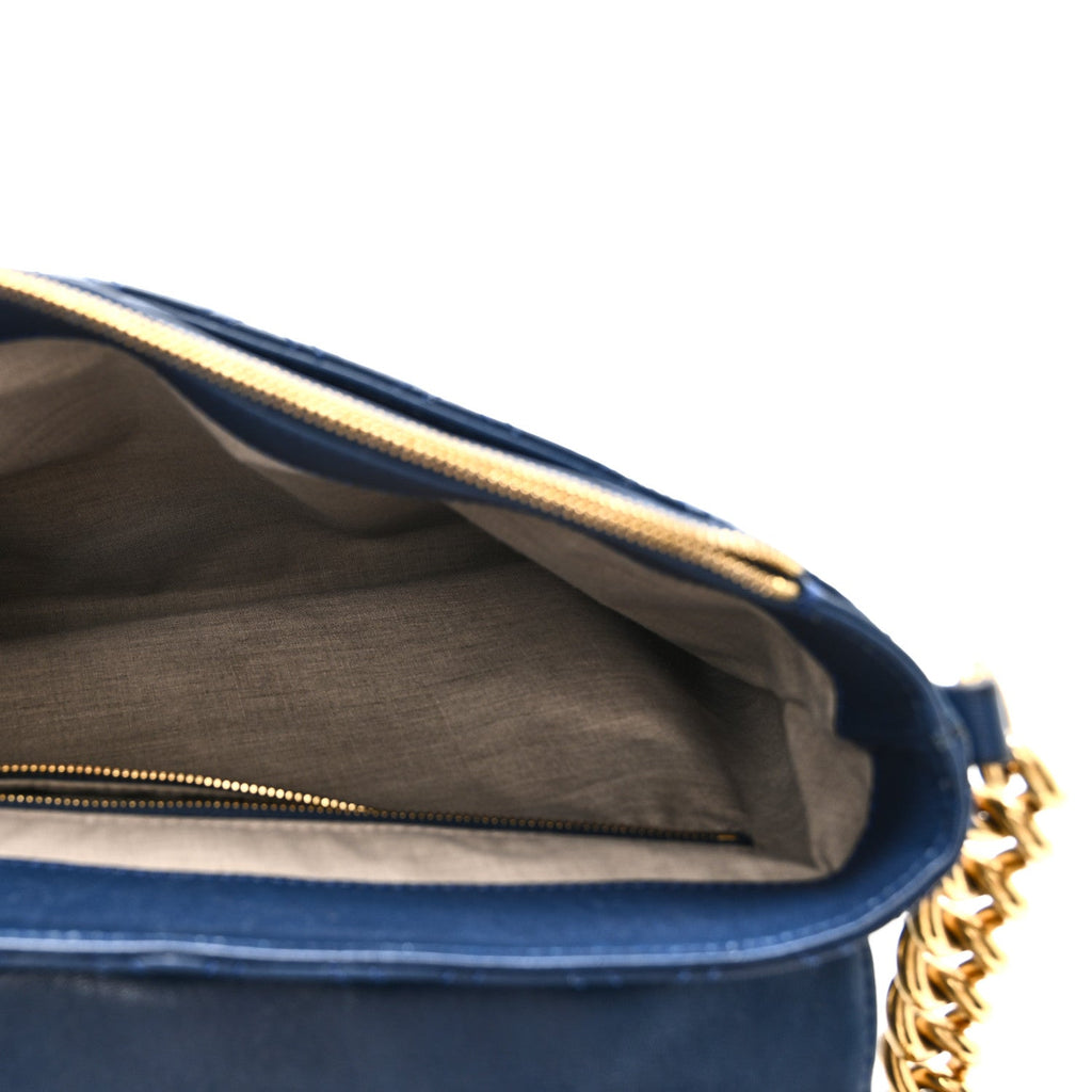 Lambskin Quilted The XL Single Flap Navy