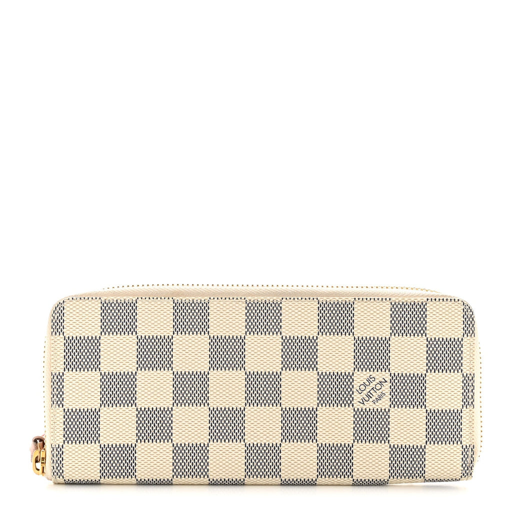 Damier Azur Clemence Wallet Rose Ballerine