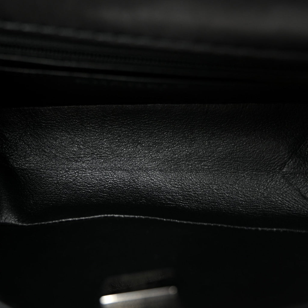 Aged Calfskin Quilted 2.55 Reissue Mini Flap So Black
