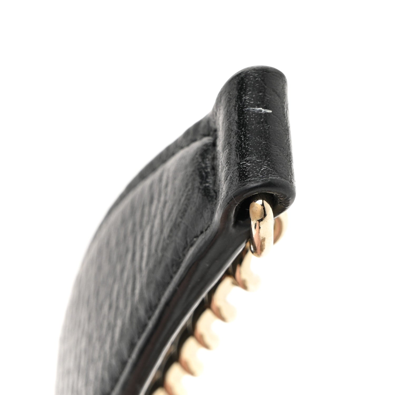 Pebbled Calfskin Soho Wallet On Chain Black