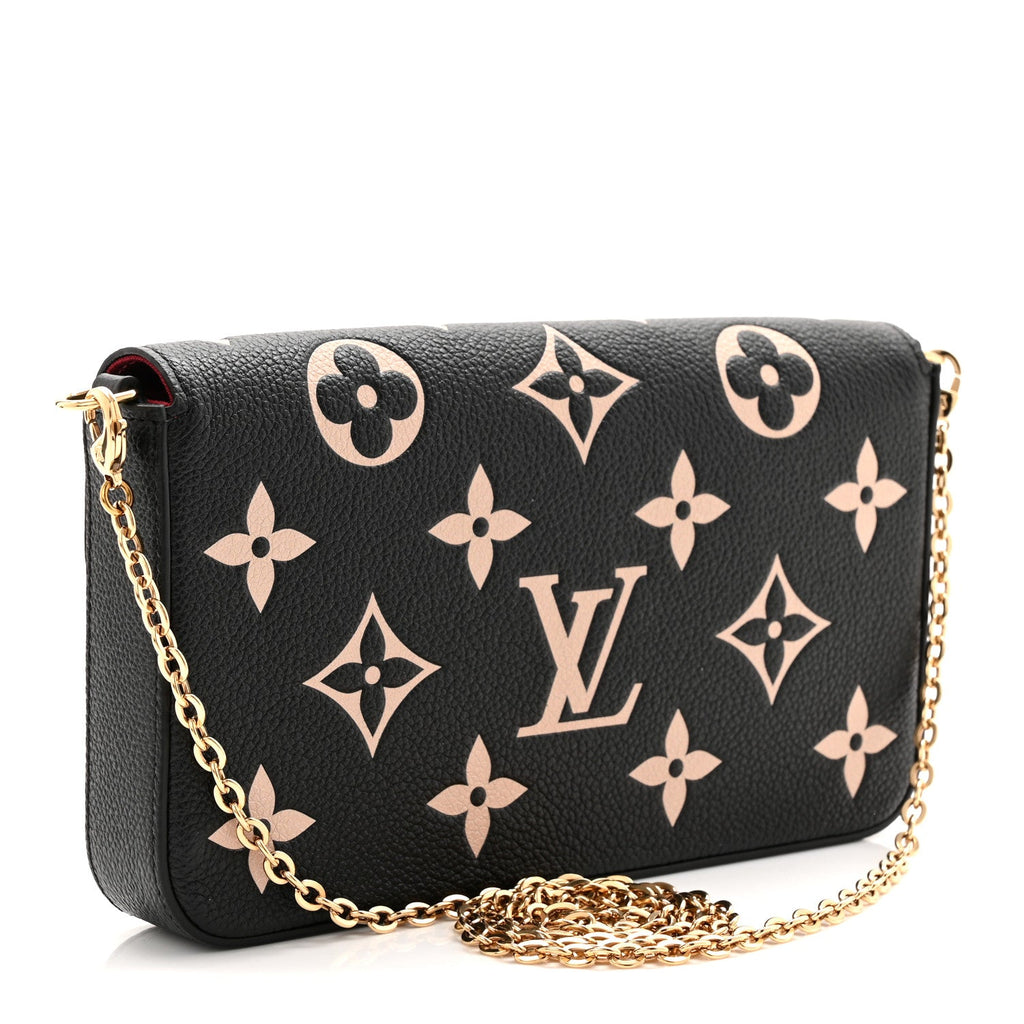 Empreinte Monogram Giant Felicie Pochette Black Beige