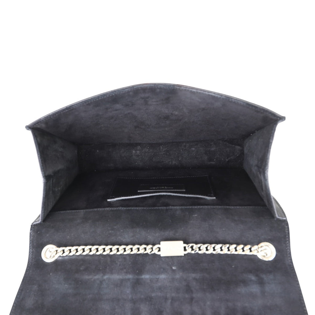 Saint Laurent Kate Tassel Chain Bag Medium Croc-Embossed