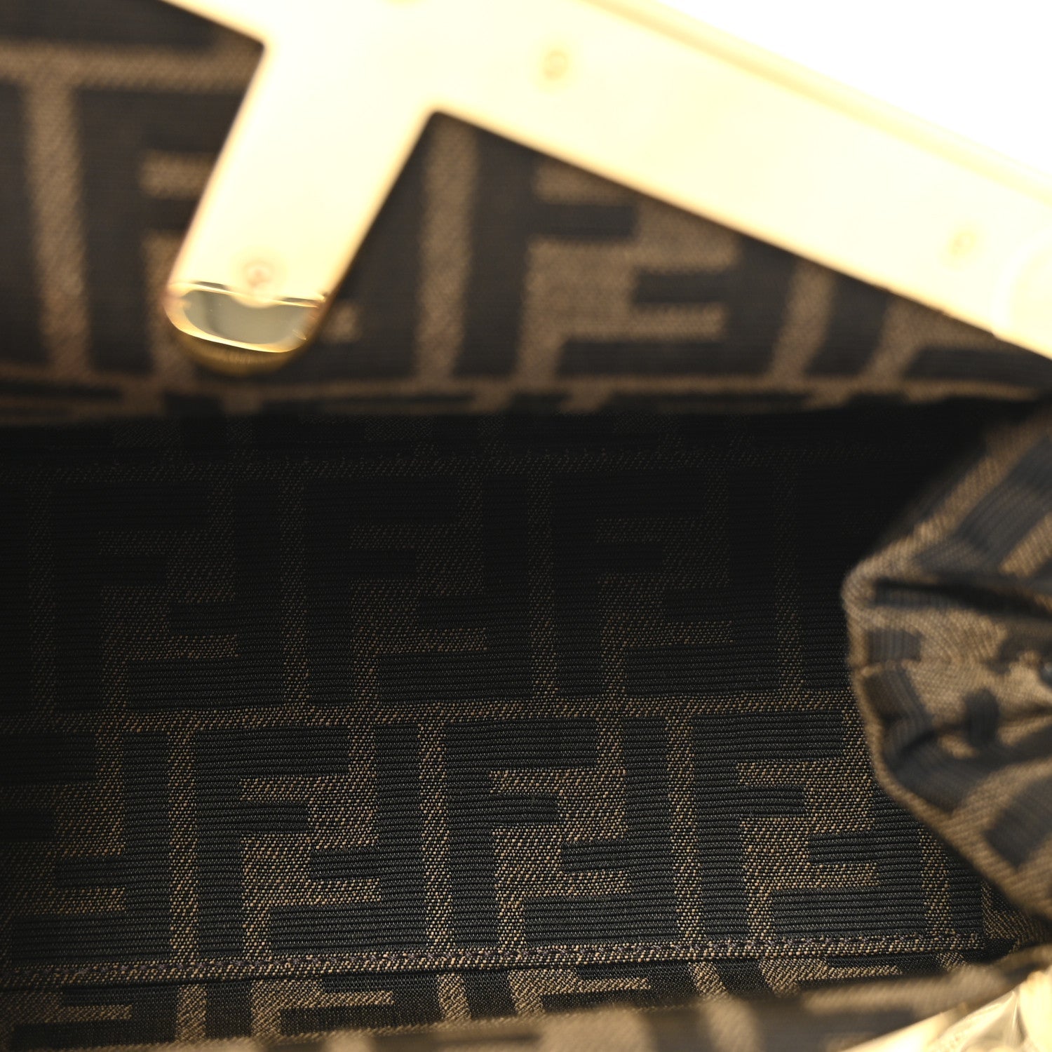 Shiny Nappa Small Fendi First Caramello