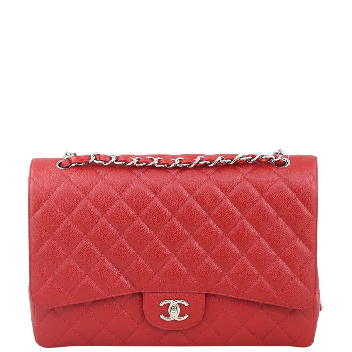Chanel Classic Single Flap Maxi (red) | Red